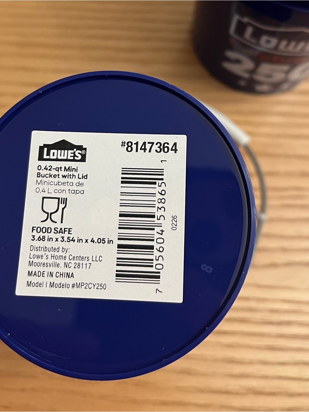 Lowes Celebrates 250 USA Mini Bucket w/ Lid! Rare print Hard To Find Viral New - Picture 2 of 2